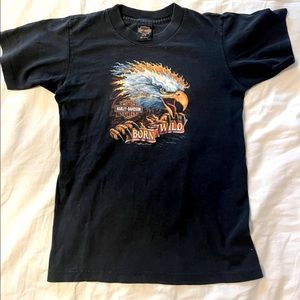 Harley-Davidson Black Tee with Eagle Graphic